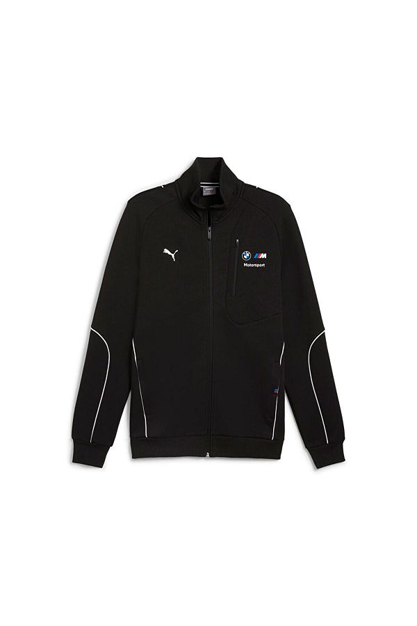 Puma Bmw Mms Sweat Jkt Men s Casual Jacket 62745701 Black Trendyol