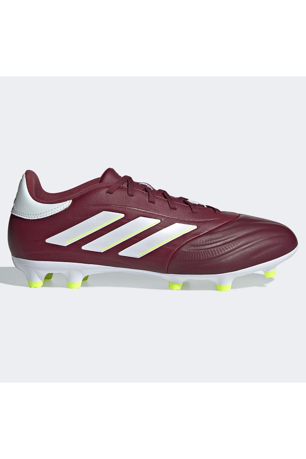 Purple and white adidas football cleats top