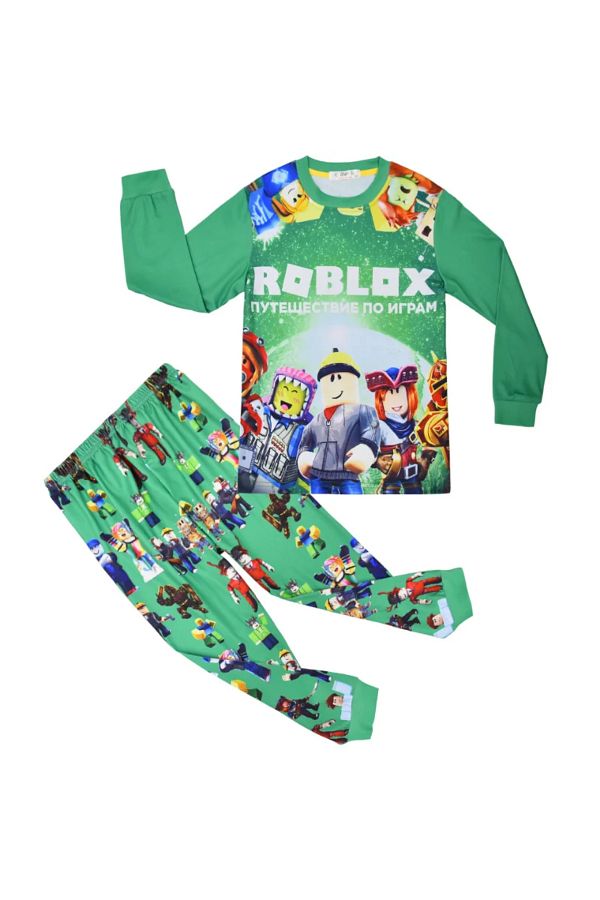 Choice Game Roblox Clothing Middle and Big Kids Homewear Suit Long sleeved Two piece Pajamas Birthday Gi. Trendyol