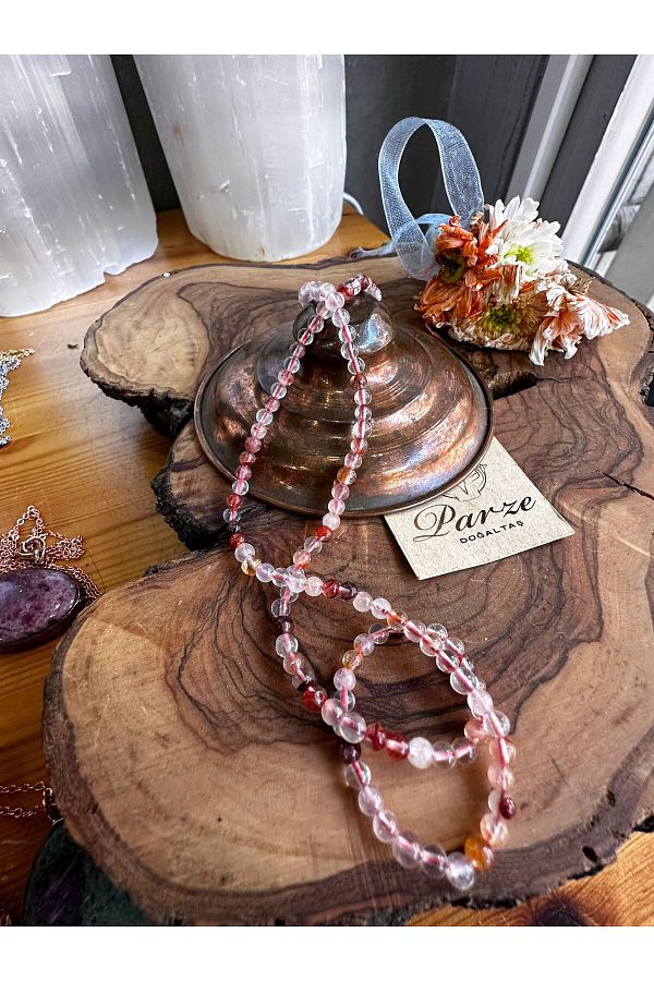 parze do alta Hematoid Quartz Natural Stone String Necklace Trendyol