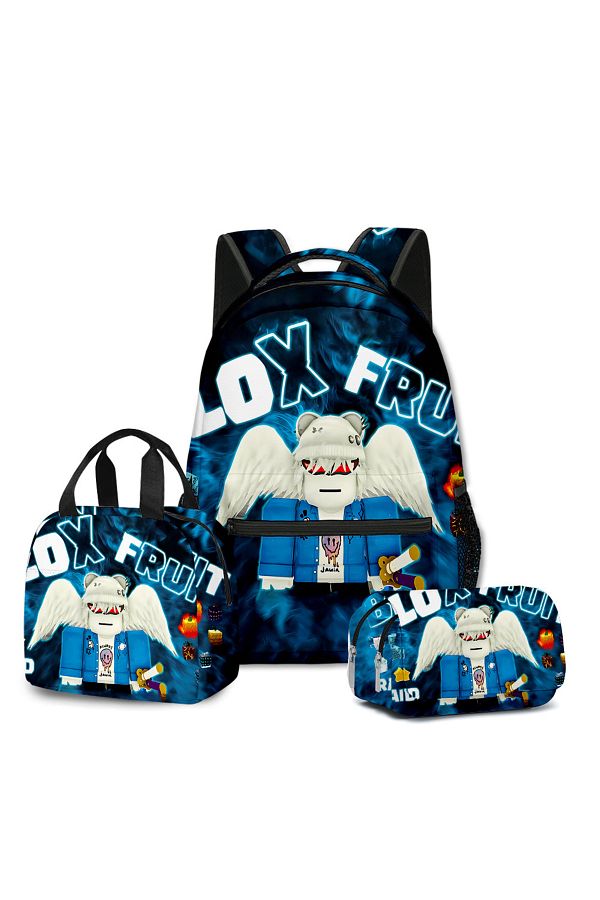 Choice 3D ROBLOX Game Blox Fruits Primary and Secondary School Students Schoolbag Backpack Lunch Bag Pen. Trendyol