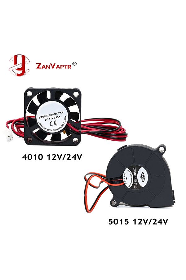 Choice-Anet A6 A8 DC Cooling Fan 5015 Turbo fan 4010 Fan 12V/24V Hot End Extruder For MakerBot RepRap UP... 1