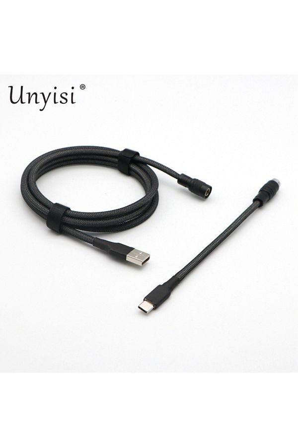 Choice-As Image Paracord And Pet Double Sleeved Usb-a To Usb-c Type-c Cable For Mechanical Keyboard With Yc 1