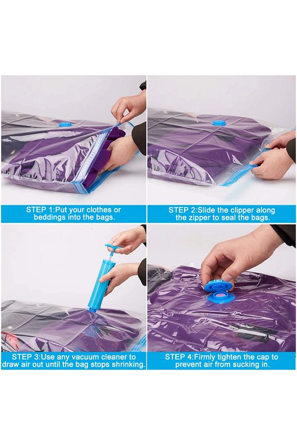 Choice 4Pcs Vacuum Storage Bags Vacuum Seal Bag Space Saving Bags for Comforters Clothes Pillow Bedding Trendyol