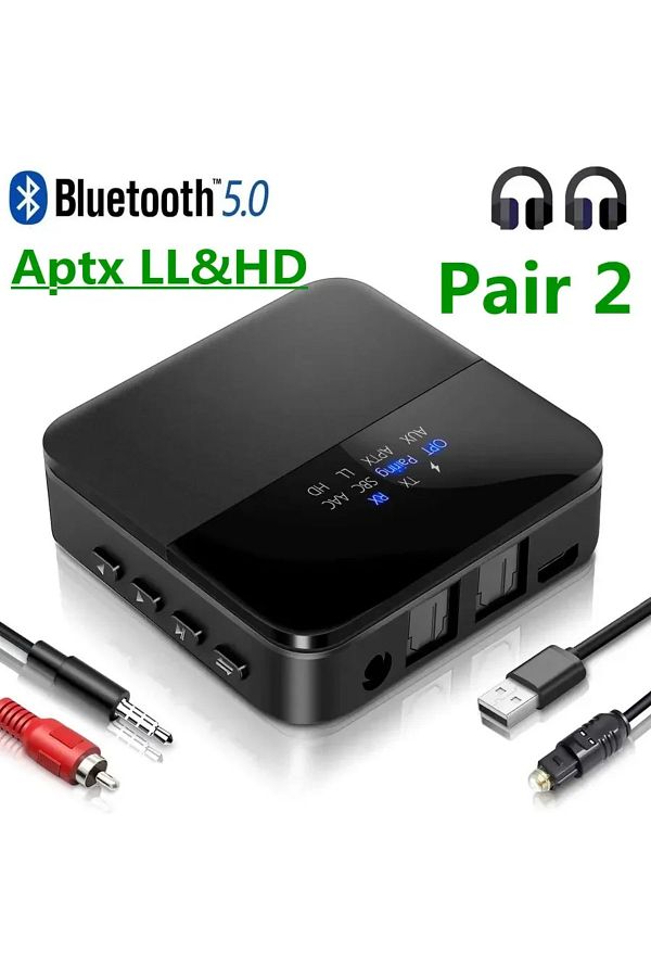 Choice-Bluetooth 5.0 Audio Transmitter Receiver AptX HD LL Low Latency CSR8675 Wireless Adapter RCA SPDI... 1