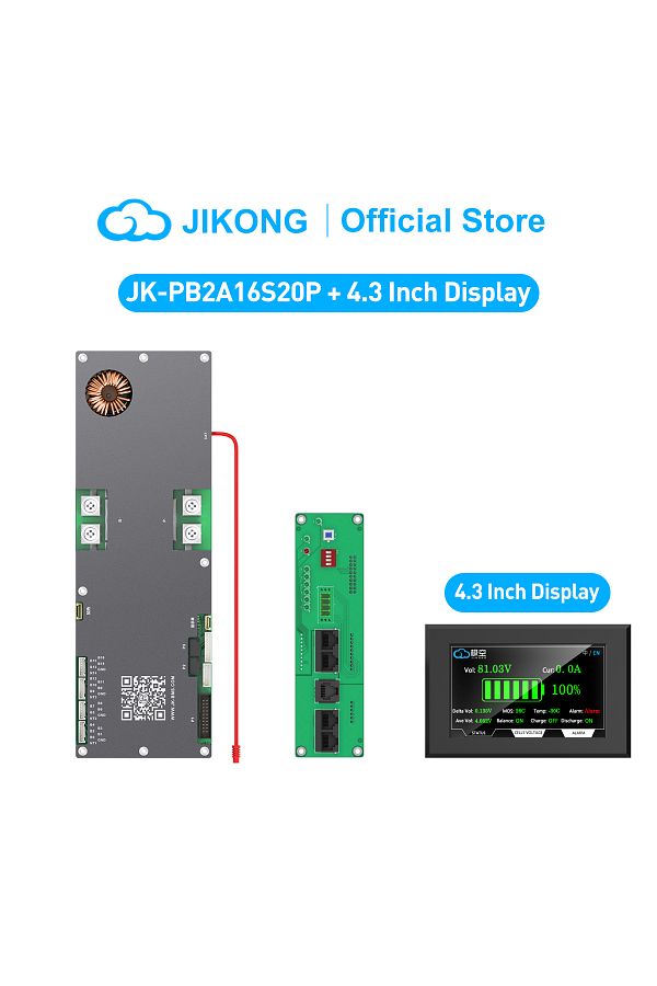 Choice-JIKONG Smart BMS+4.3 Display Monitor Lifepo4 Li-ion LTO BMS Inverter  8S 16S 24V 48V Family Energ... 1