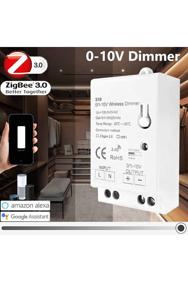Choice-0-10v Dimmer Control Zigbee 3.0 0-10v 1-10v Dimmer Controller Led Light Strip Driver Wireless Contro 1