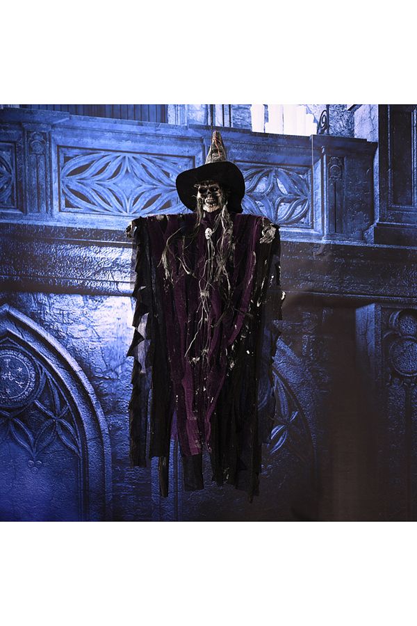 Choice-Halloween Skeleton Pendant Witch Hanging Ghost Glowing Eyes Horror Doll Spooky Party Home Garden ... 1