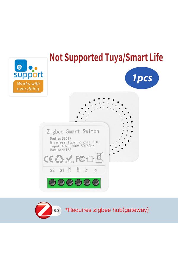 Choice-1PCS 16A ZigBee Smart Switch Module eWeLink App DIY Smart Breaker Relay for SmartThings Alice Alexa 1