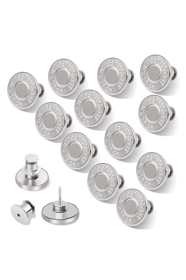 Choice-12 Sets Jean Buttons Pins No Sew for Loose Jeans Pants Tightener Adjustable Buttons Replacement f... 1