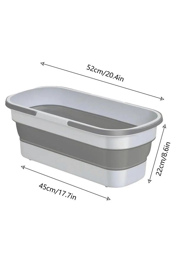 Choice-Portable Folding Mop Bucket Household Rectangular Flat Mop Bucket Durable Large Capacity Dry Wet ... 1