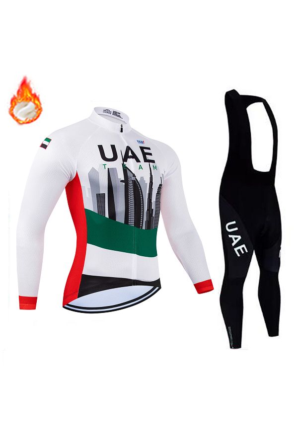 Choice 2024 UAE Winter Thermal Fleece Cycling Jersey Set Men Mtb Clothing Man Uniform Bicycle Clothes Co. Trendyol