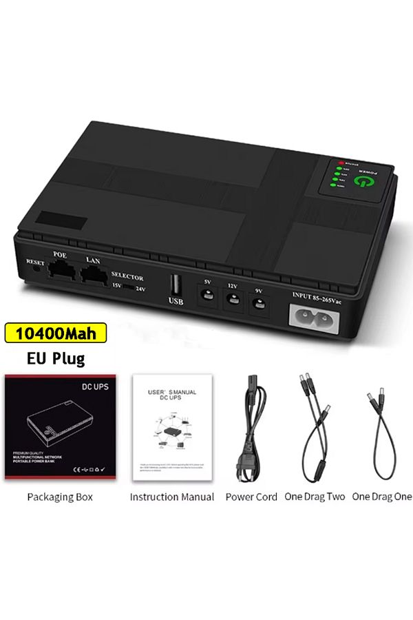 Choice-AC85-265V DC1018P Router 5V9V12V Optical Cat Monitor Backup Uninterruptible 10400Mah DC Power Sup... 1