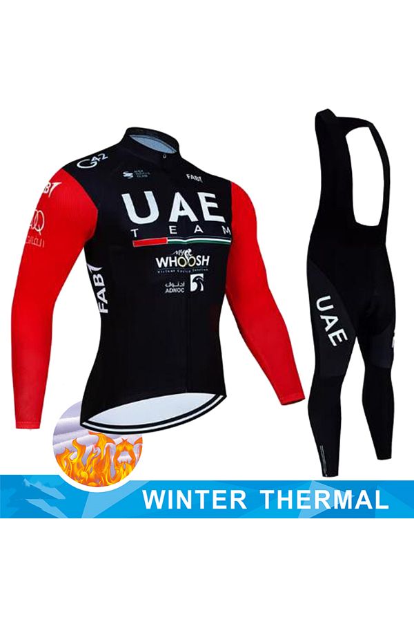 Choice 2024 UAE Winter Thermal Fleece Cycling Jersey Set Men Mtb Clothing Man Uniform Bicycle Clothes Co. Trendyol