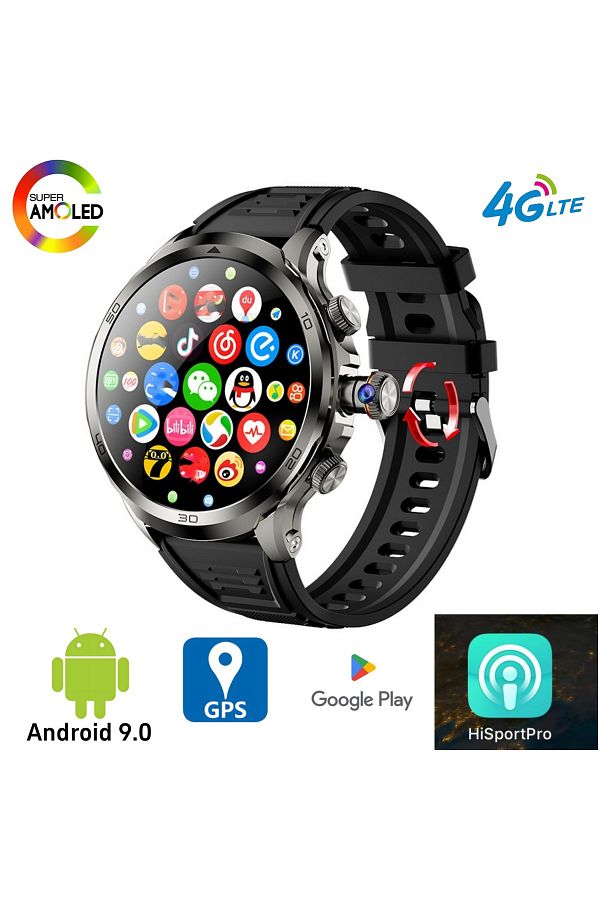 Choice NEW Arrival H19 4G Full Netcom Smartwatch Android 9.0 With 1.95 inch Amoled Screen 900W Rotating Trendyol