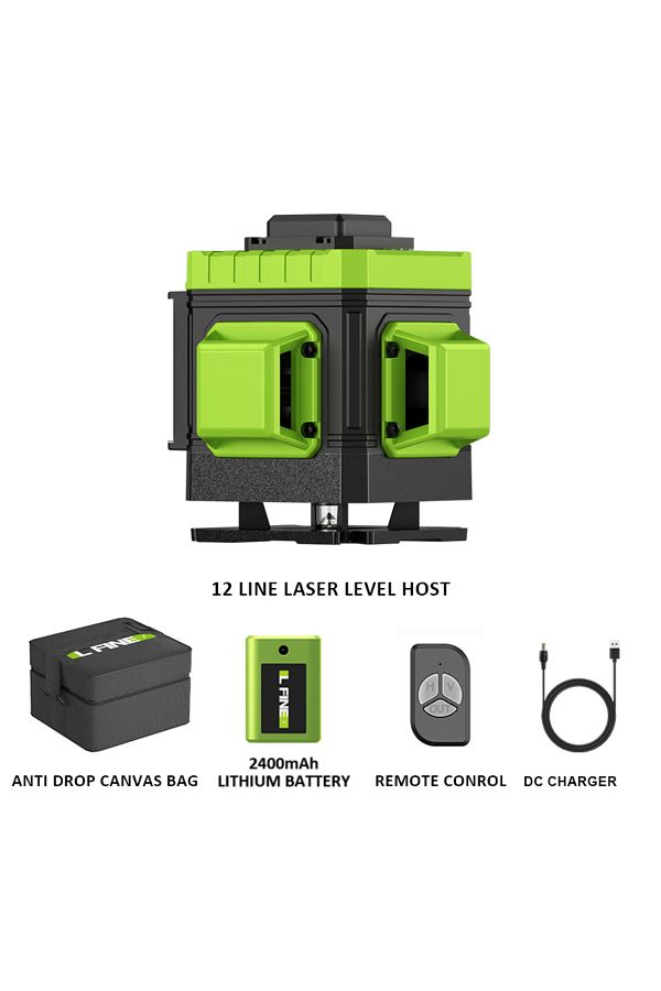 LFINE-12 Lines 16 Lines Professional Laser Level Horizontal Vertical Green Laser Automatic 360°Se... 1