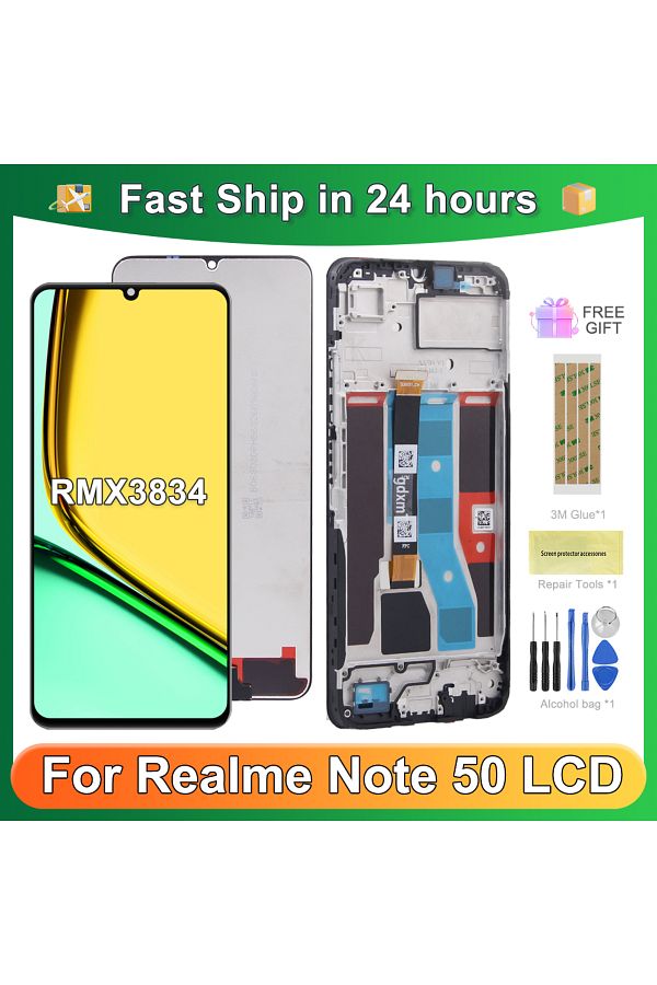 sinmaytai-For OPPO Realme Note 50 For Realme Note50 6.74''RMX3834 LCD Display Touch Screen Digitizer Assemb... 1
