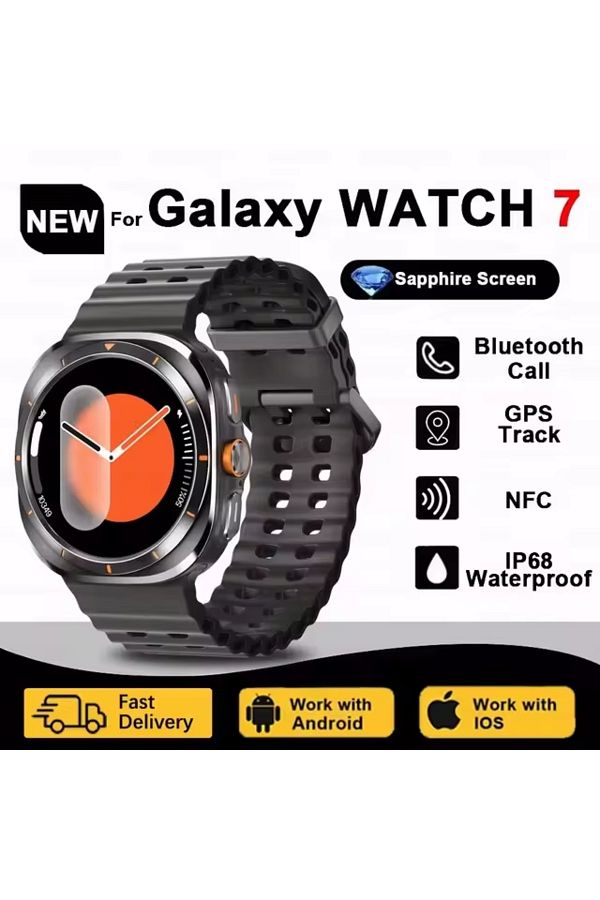 PENGAGAR For Samsung Galaxy Watch 7 Ultra New GPS Track Smart Watch Men AMOLED Always Display Clock BT Tal. Trendyol