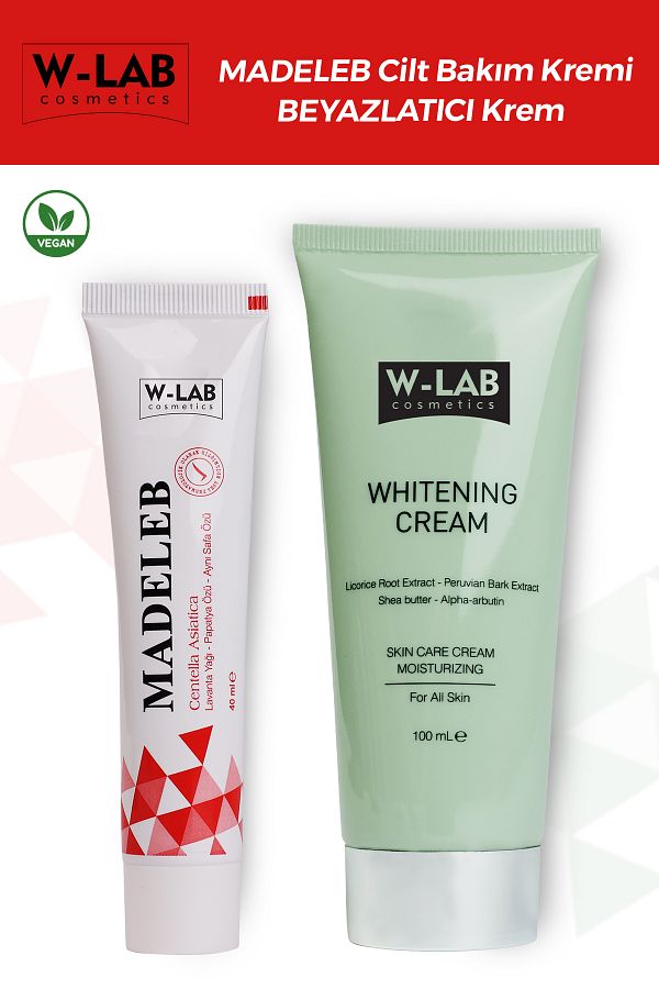 W-Lab Kozmetik-مجموعة كريم مادليب 40 مل و 100 مل - تجديد وتبييض البشرة 1