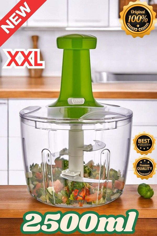 Comprox-2500 ml - Practical Hand Robot, Mixed Color, New Generation Chopper, Large Hand Rondo 1