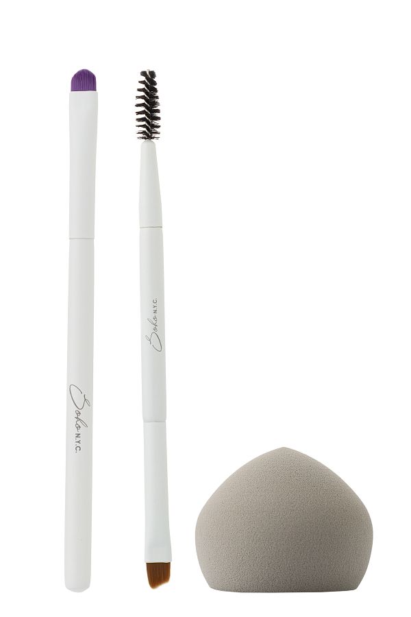 Soho N.Y.C.-Vegan Sponge 2-Piece Makeup Brush Set - Gray & Dodo (V710-V707) 1