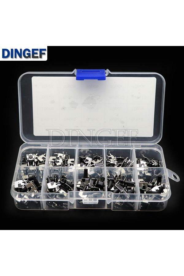Choice-10Values x 10PCS Momentary Tactile Tact Push Button Switch Right Angle Horizontal holder With Ste... 1