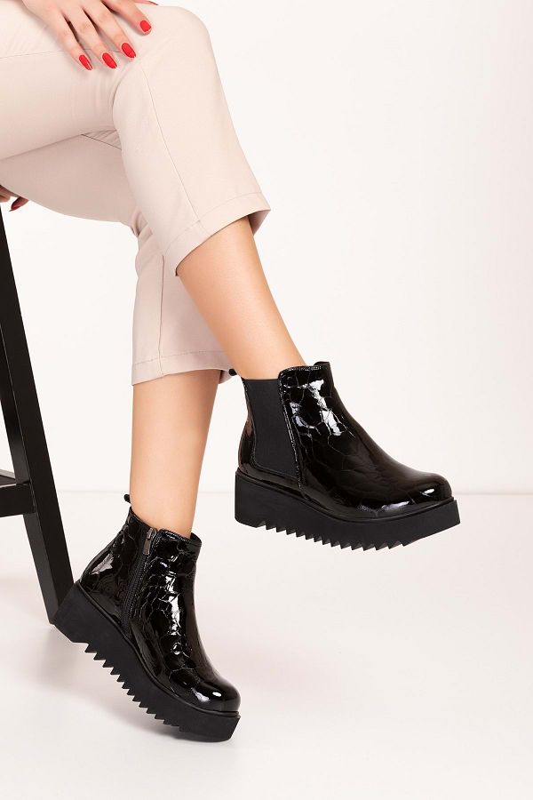 Gondol Genuine Leather Women s Boots Wedge Heel Lightweight Ast.3409 Trendyol
