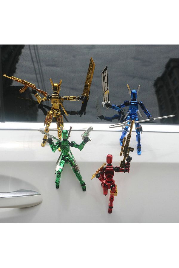 Choice-Magnetic Electroplated metal Lucky 13 Movable Joint Doll 3D Toy DIY Figure Building Blockc Ativit... 1