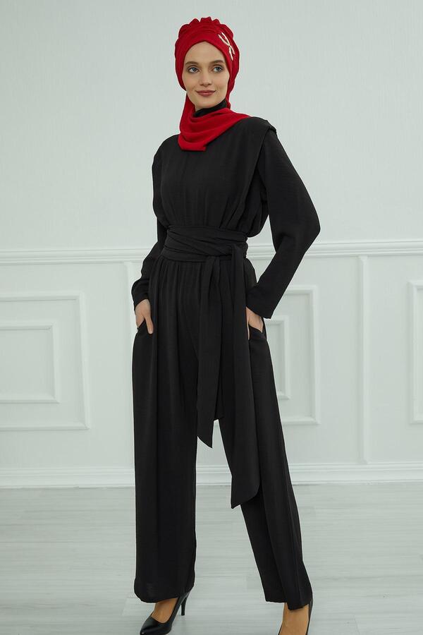 Aisha's Design-Aerobin Jumpsuit with Belt Detail, Tlm-1 1