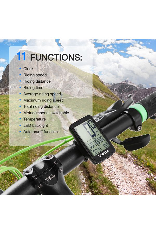 Choice LIXADA BKV 1206 Wireless Bike Speedometer USB Rechargeable Bike Cycling Computer Bicycle Speed Me. Trendyol