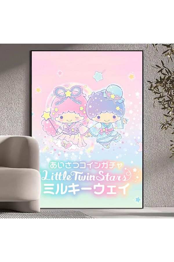 Miniso-MINISO Sanrio Little Twin Stars Poster Prints Wall Pictures Living Room Home Decoration 1
