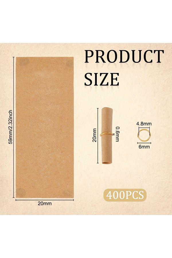 Choice-400 Pcs Mini Paper Scrolls Vintage Scroll Paper Message Paper Roll 2.3x0.8 inch Mini Writable Pap... 1