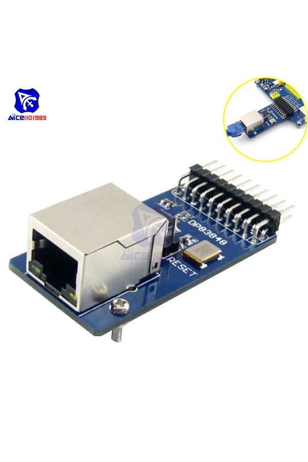 Choice-DP83848 Ethernet Physical Transceiver RJ45 Connector Control USB-B Type Interface Board for Arduino 1