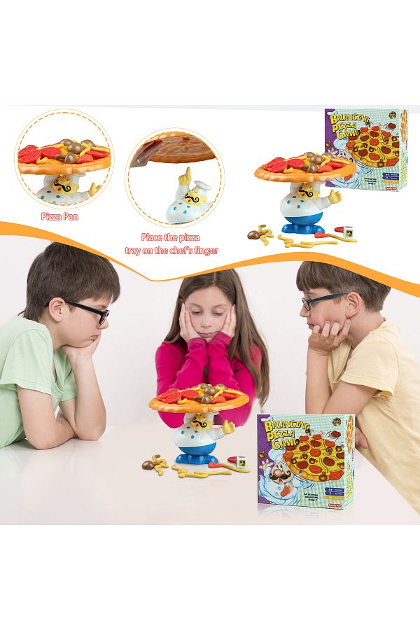 Choice-Balancing Pizza Game Tabletop Funny Stacking Topple Pizza Toy Multiplayer Board Game For Family P... 1