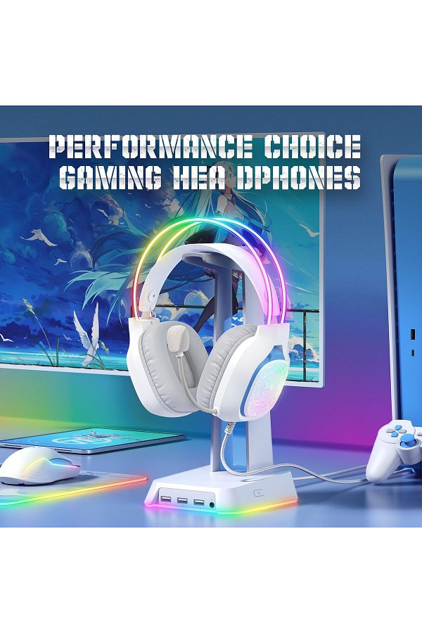 Choice-ONIKUMA X22 Gaming Headphones with RGB Dynamic Light Professional Wired Headset Noise Reduction M... 1
