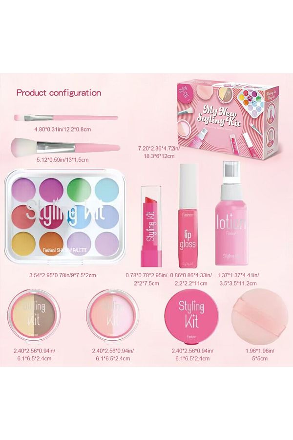Choice Pretend Makeup Kit for Girls Kids Pretend Play Makeup Set Toy Makeup Set for Toddler Little G. Trendyol
