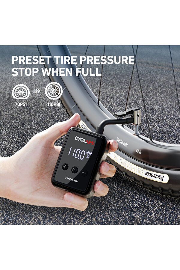 Pompe à vélo en métal haute pression portable universelle avec valves