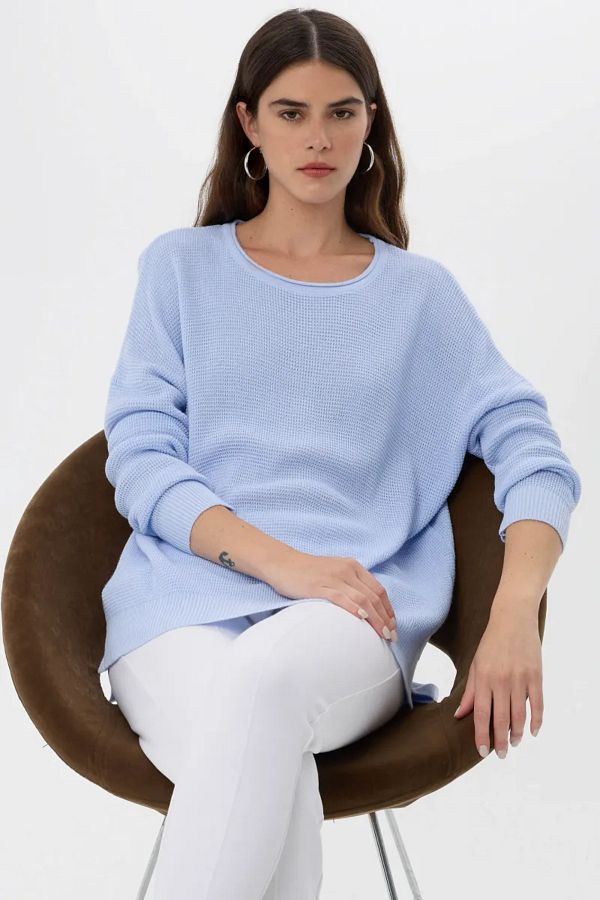 Hiccup Relaxed Knitted Sweater Trendyol