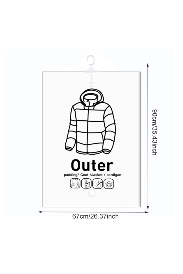 Choice Hang Transparent Vacuum Bag Storage For Clothes Down Jacket