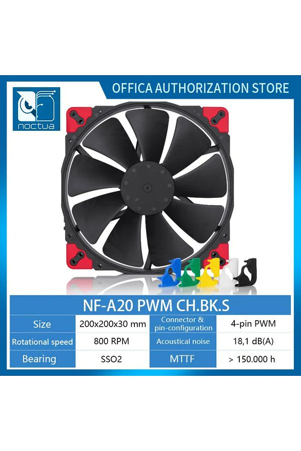 Choice-Noctua NF-A20 Computer Case Fan 200mm 5V PWM/FLX/PWM Chassis Fan 20CM Ball Bearing Cooling Fan Hi... 1