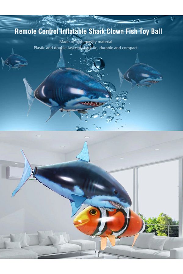 Choice Inflatable Remote Control Shark Toys Air Swimming RC Animal Radio Fly Balloons Clown Fish Animals. Trendyol