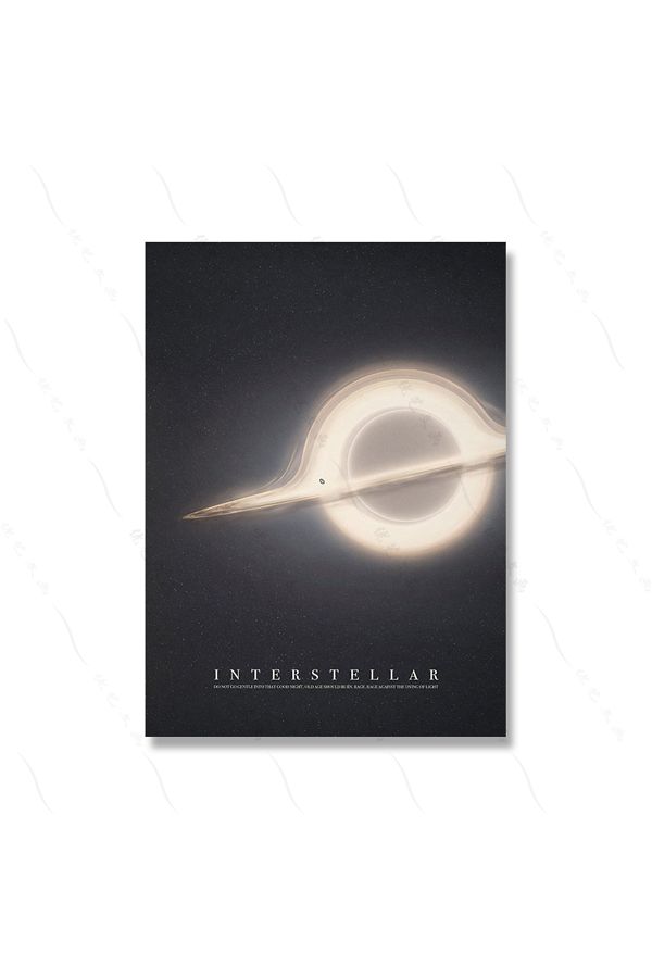 Choice-Minimalist Interstellar Movie Poster Abstract Canvas Print Black Hole Through Space Wall Art Mode... 1