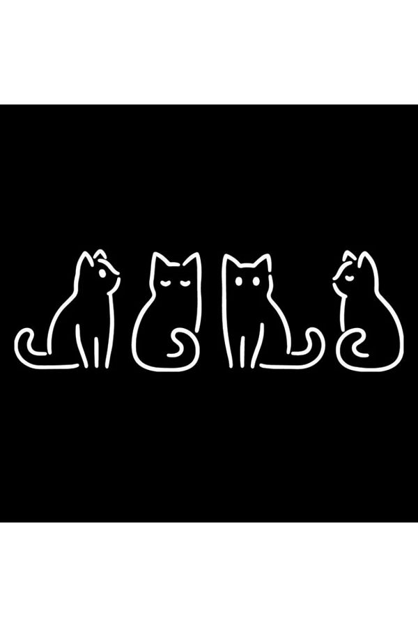 Choice-Cute Cat car window sticker, animal cat decal car window bumper sticker, car exterior decoration ... 1