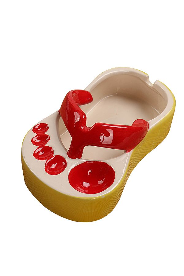 Choice-Cute Food Servering Bowl Ceramic Slipper Shape Bowl Mini French Fries Plate Flip Flops Bowl Creat... 1