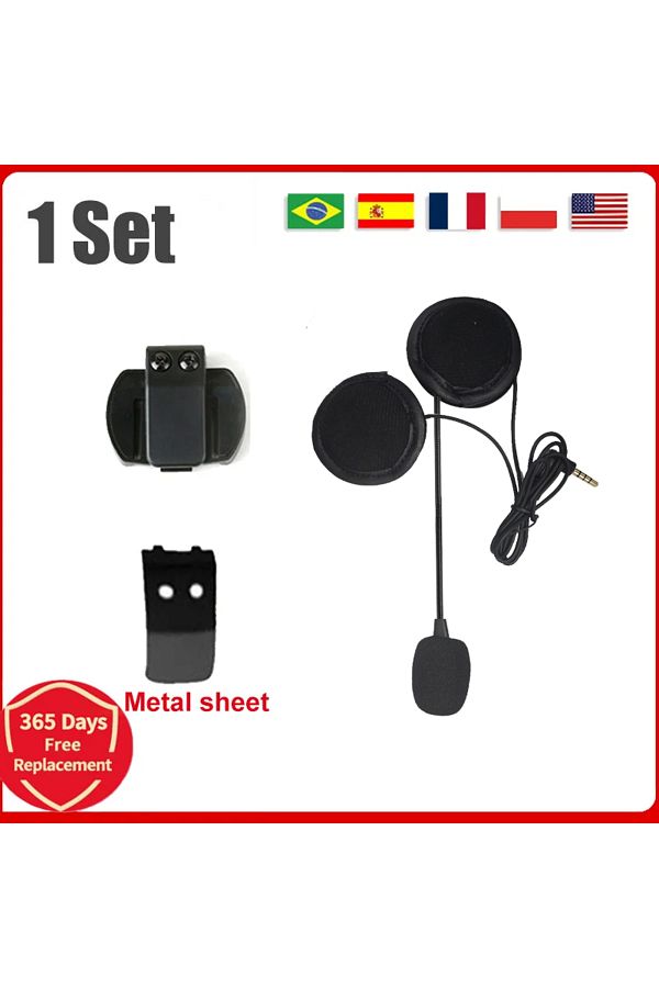 EJEAS-1 Piece 3.5mm Audio Plug Microphone Speaker Headset And Helmet Intercom Clip For V4 V6 Motorcy 1