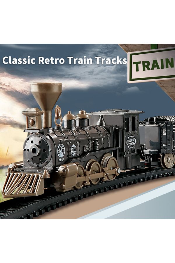 Choice FUN LITTLE TOYS Train Classic Electric Train Set for Kids Model Train Set Battery Operated Toy w. Trendyol