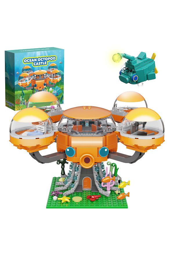 BuildMoc-Octopod Castle Model Kit Building Blocks Ocean The Octonauts Bricks Octo-pod Constructor Kids Toy... 1