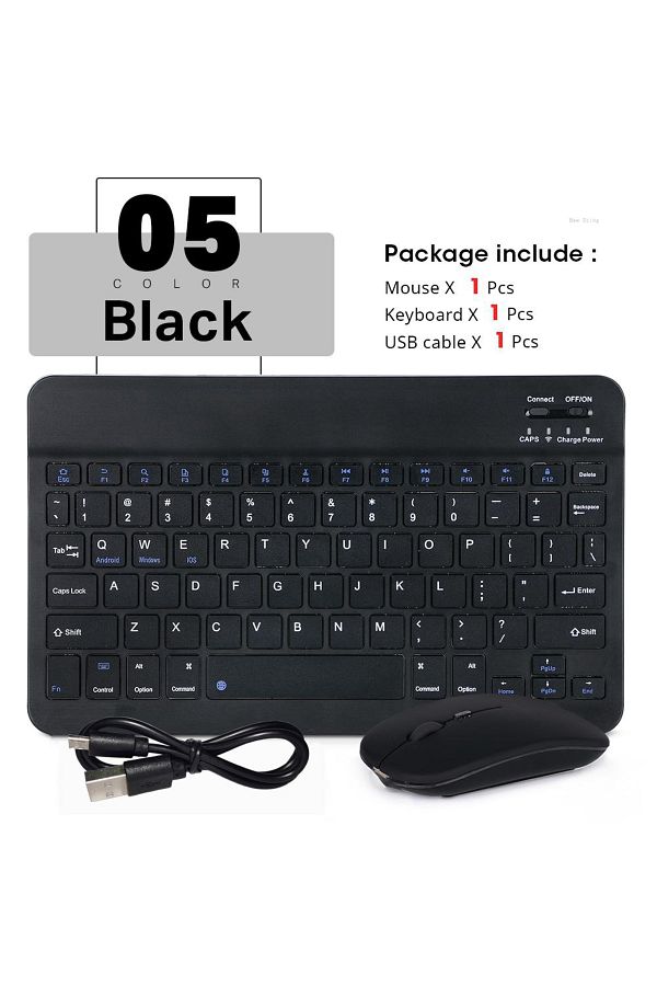 Choice-Black-and Mouse Mini Wireless Keyboard Bluetooth Keyboard For Ipad Phone Tablet Portable Bluetooth K 1