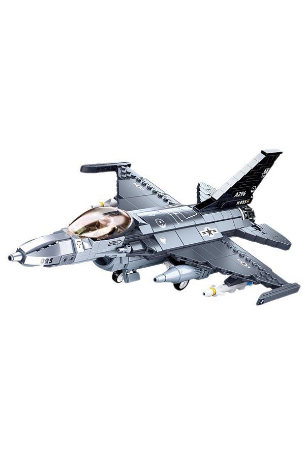 Choice-M38-b0891 Build Your Own F-16 Fighter With Sluban's Military Series Model Building Blocks Kit - Per 1