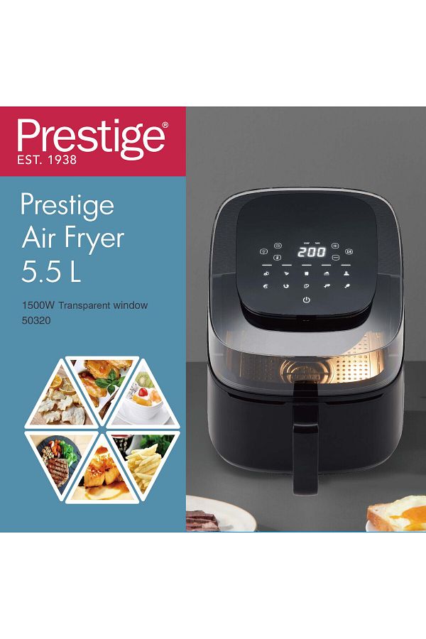 Prestige Air Fryer 5.5 Litre 1500W Touch Panel with 12 Preset Function PR50320 Trendyol